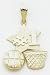 #1 Basketball and Hoop Charm - M745