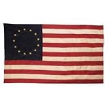 Primitive American 13 Star Betsy Ross Flag (3 foot x 5 foot) Antique Look Flag