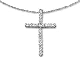 1/2ctw Diamond Stick Cross Pendant
