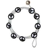 Alvin M896 Magnetic Photo Cable, 57" Long with Nine Mighty Magnets That Hold Photos, Color: Black Peace Signs.