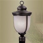 Livex Lighting - 2573-07: Windham Collection - 1x150W Med Base - Outdoor Light - Bronze / White Alabaster