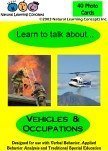 Learn to Talk About Vehicles & Occupations PLUS Data Sheets