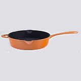 Review Mario Batali 0-49050 / Mario Batali 12-Inch Deep Skillet, Persimmon