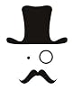 Instant 1920's Gentleman - Top Hat, Monocle & Adjustable Mustache