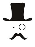 Instant 1920's Gentleman - Top Hat, Monocle & Adjustable Mustache