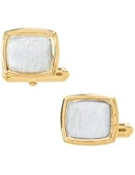 Two Tone Cuff Link 14K White/Yellow Gold 14.00X16.00 mm