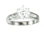 Cubic Zirconia CZ One Carat Center Engagement Ring - Size 6.0 - JewelryWeb