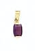 14K Rectangle Amethyst Pend - GH16024