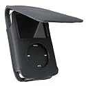 iPod Video / Classic Genuine Leather Case for 30 GB Video and 80GB Classic with Belt Clip and Strap, Midnight Black