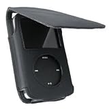 Synethetic Leather Case Compatible With 30 GB iPod® Video and 80GB / 120GB Classic with Belt Clip and Strap, Midnight Black