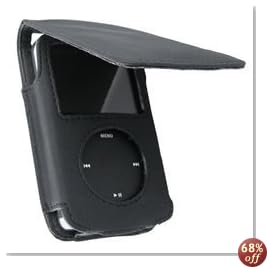 iPod Video/Classic Genuine Leather Case for 30GB, 60GB, 80GB Classic/Video, & 160GB Classic with belt clip, lanyard, and scratch protector