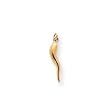14k Small Polished Italian Horn Charm