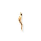 14k Small Polished Italian Horn Charm