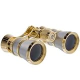 21W9VzvtESL. SL160  Adorama 3 x 25 Aida Focusing Opera Glass Binocular, Titanium with Gold Trim