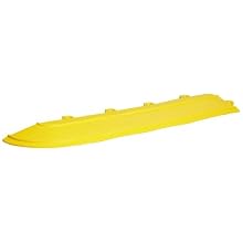 Wearwell PVC 540 FIT Functional Interlocking Anti-Fatigue Ramp with Corner, Beveled Edge, for Wet Areas, 3" Width x 15" Length x 5/8" Thickness, Yellow (Pack of 4)