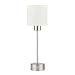 Cancan Mini Lamp in Brushed Nickel Shade Finish: Natural Linen