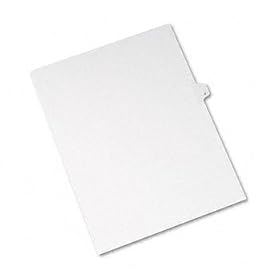 Allstate-Style Legal Side Tab Divider, Title: K, Letter, White, 25/Pack