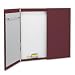 Quartet 878 48 by 48 by 24-Inch Cabinet, Fabric/Porcelain-On-Steel, Mauve/White, Mahogany Frame