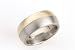 Jewelry : 0103-02 Boccia Titanium Wide Ring, Half Gold