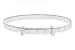 Childrens Sterling Silver Adjustable Alphabet Bangle Bracelet