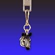 Zebra Safari Animal Zoo Animal Zipper Pull Charm