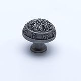 1 1/4'' Dia Oak Leaf Knob - Antique Pewter
