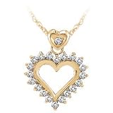 14kt. Gold, 1 / 2 ct. tw. Diamond Heart Pendant - B0000T74SW