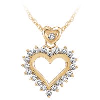 14kt. Gold, 1 2 ct. tw. Diamond Heart Pendant by Fred Meyer Jewelers