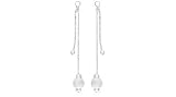 Sand Blast Long Stilleto Style Party Earrings Sterling Silver
