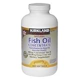 Kirkland Signature Natural Fish Oil Concentrate 1000 mg with 300 mg Omega-3 Fatty Acids - 400 Softgels