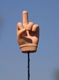 Flipping The Bird Middle Finger Traffic Stopper Antenna Topper Accessory