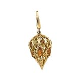 02.00 Mm,05.00X03.00 Mm 14K Yellow Gold Genuine Citrine And Genuine Peridot Charm