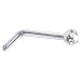 Jewelry : Solid 14KT White Gold 2mm Clear Cubic Zirconia L-Shaped Nose Ring - 20 Gauge