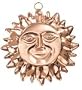 Old Dutch International 9-1/4-Inch Solid Copper Sun Face Mold, 1 Pint