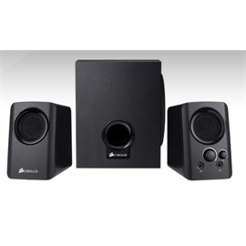 Corsair Speaker CA-SP212NA 2.1 Speaker 46W Retail True Power Reporting 3.5mm Stereo PC InputNew