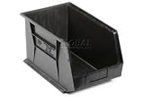 Premium Stacking Bin 11 X 16 X 8 Black. Package of 4