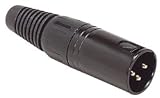 Dayton XM3K XLR Male Cable Mount Black Satin Connector