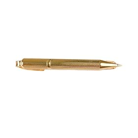 Stunning yellow gold plated ballpoint pen design tie clip with presentation... by