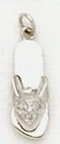 14kt White Gold Flip- Flop Charm with Diamond Accent - DS1135