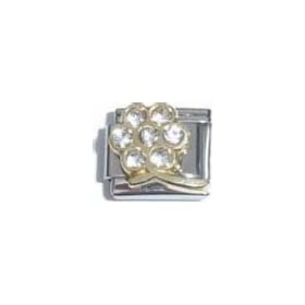 Clearly Charming April Diamond Large Daisy Birthstone Italian Charm