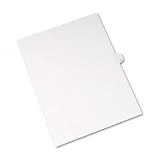 Allstate-Style Legal Side Tab Divider, Title: M, Letter, White, 25/Pack