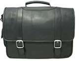 David King Leather Porthole Laptop Briefcase