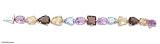 Amethyst and topaz bracelet, 'Diversity' 0.5 W 7.7 L