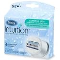 Schick Intuition Conditioner Sticks for Sensitive Skin, Fragrance-Free, 3-Count Packages (Pack of 2)