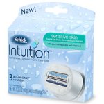 Schick Intuition Conditioner Sticks for Sensitive Skin, Fragrance-Free, 3-Count Packages (Pack of 2)