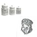 Rottweiler Canister Set, Porcelain by Rosalinde