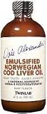 Twinlab Cod Liver Oil Emulsified Mint (12 oz)