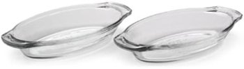 Anchor Hocking Oven Basics 16 Ounce Au Gratin Single Serve 2 Pack, Crystal Clear