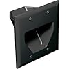 DataComm 45-0002-BK 2-Gang Recessed Low Voltage Cable Plate (Black)