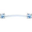 Invisible Bioplast Aqua Round Solitaire Sterling Nipple Shield
